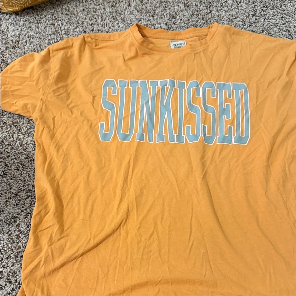 SUNKISSED Graphic Tee in Mustard Yellow